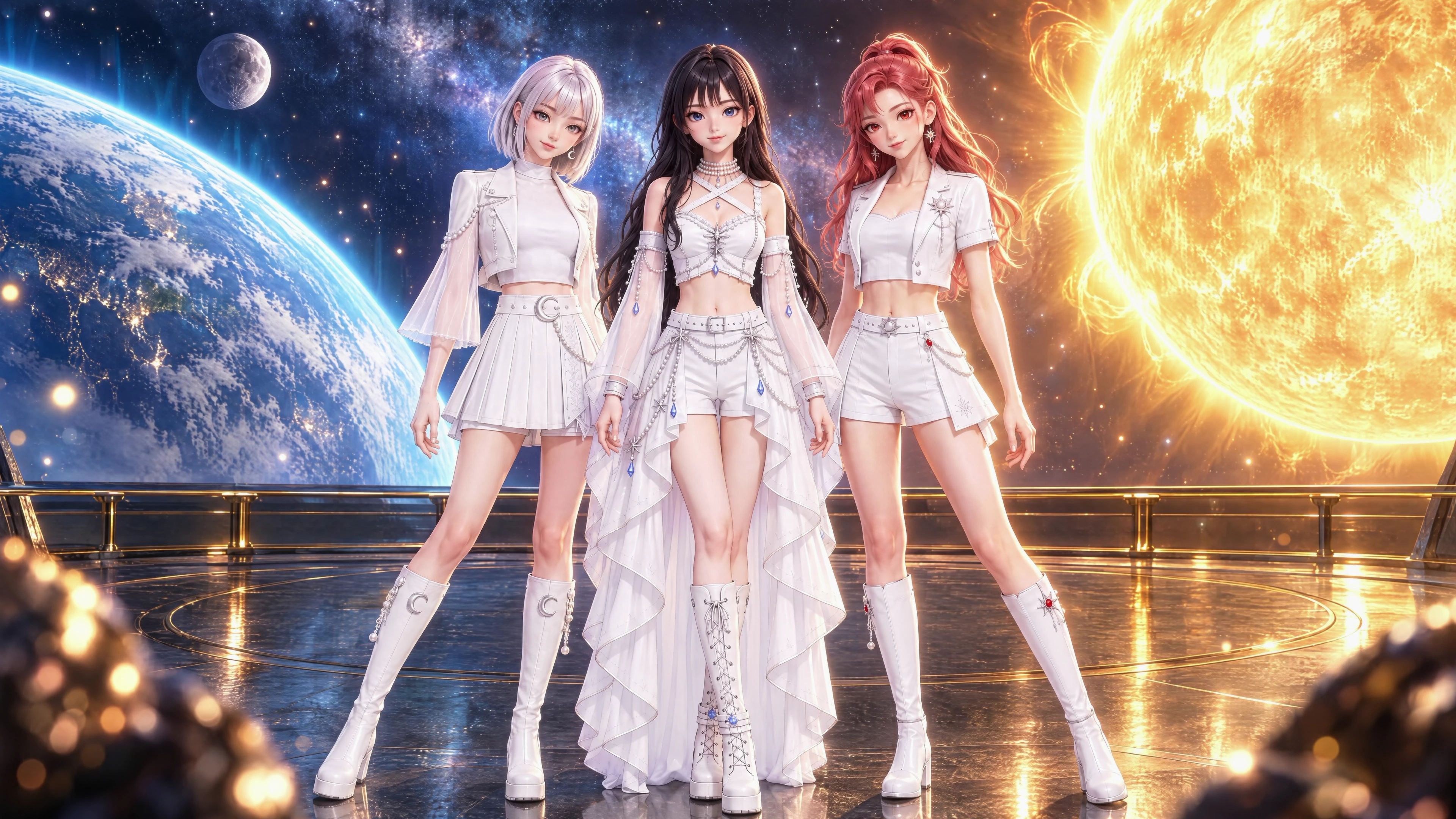 LUNA, HARUKA and SOL beneath the same celestial sky